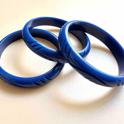 Waves Blue Resin Bangle