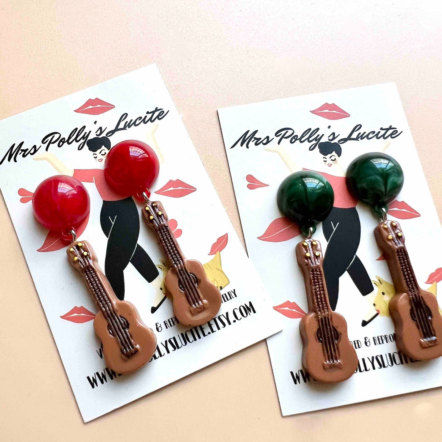 Rock'n Roll Guitar earrings