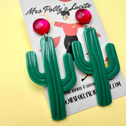 Retro Red Dome Earrings