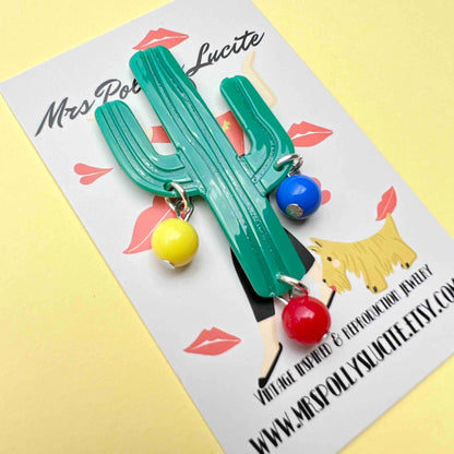 Retro Cactus brooch