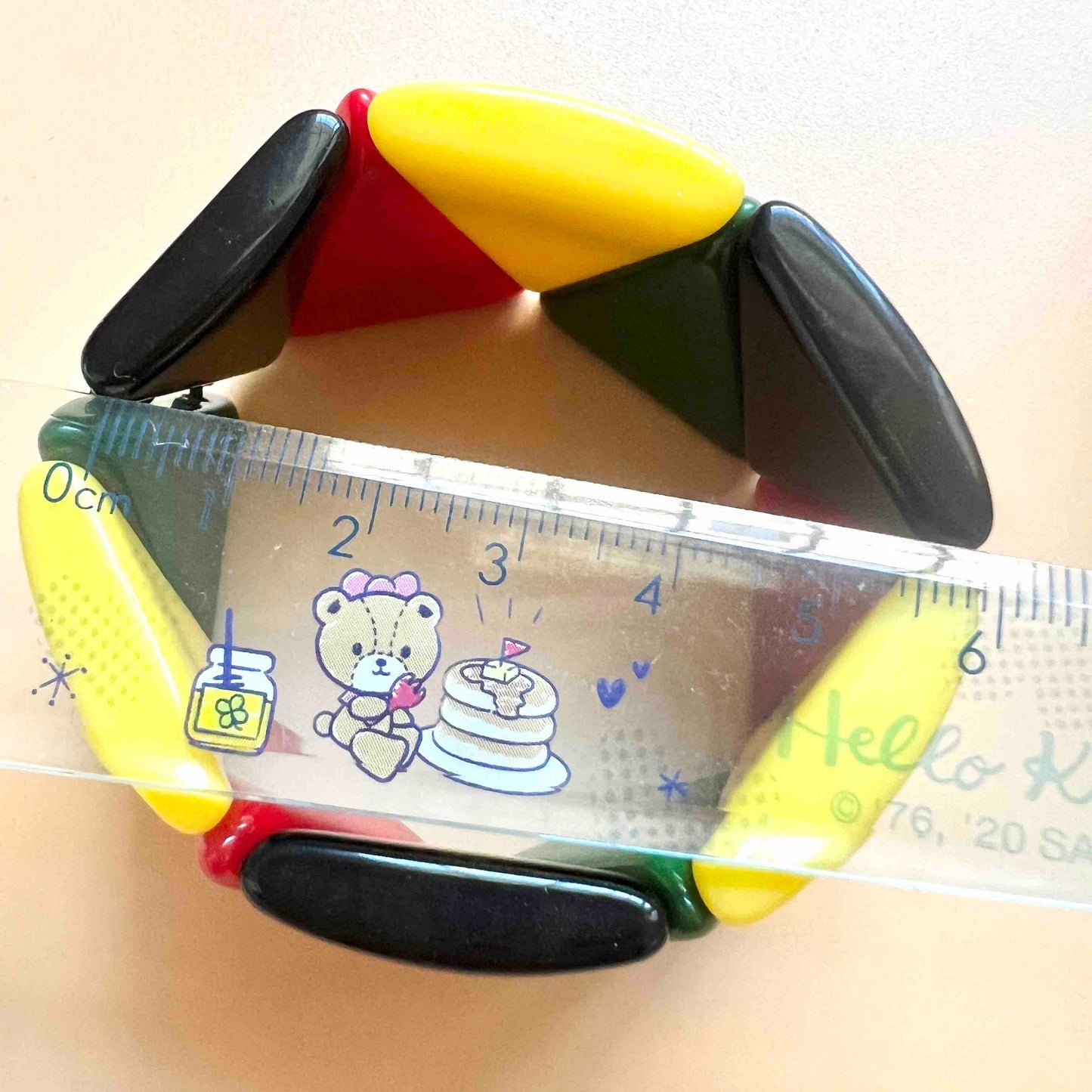 Harlequin Primary colors elastic Bracelet