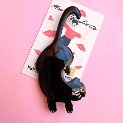 Black Cat Resin Brooch