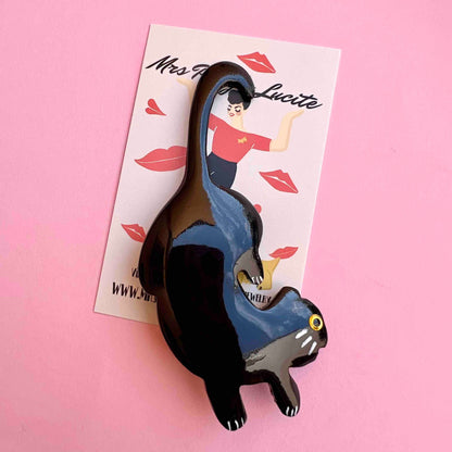 Black Cat Resin Brooch