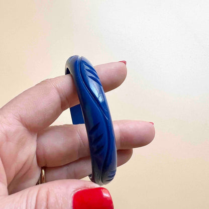 Waves Blue Resin Bangle