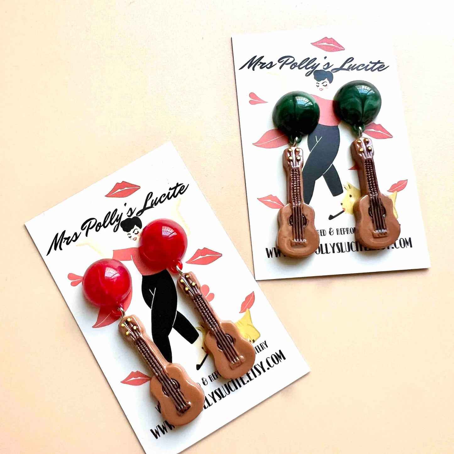 Rock'n Roll Guitar earrings