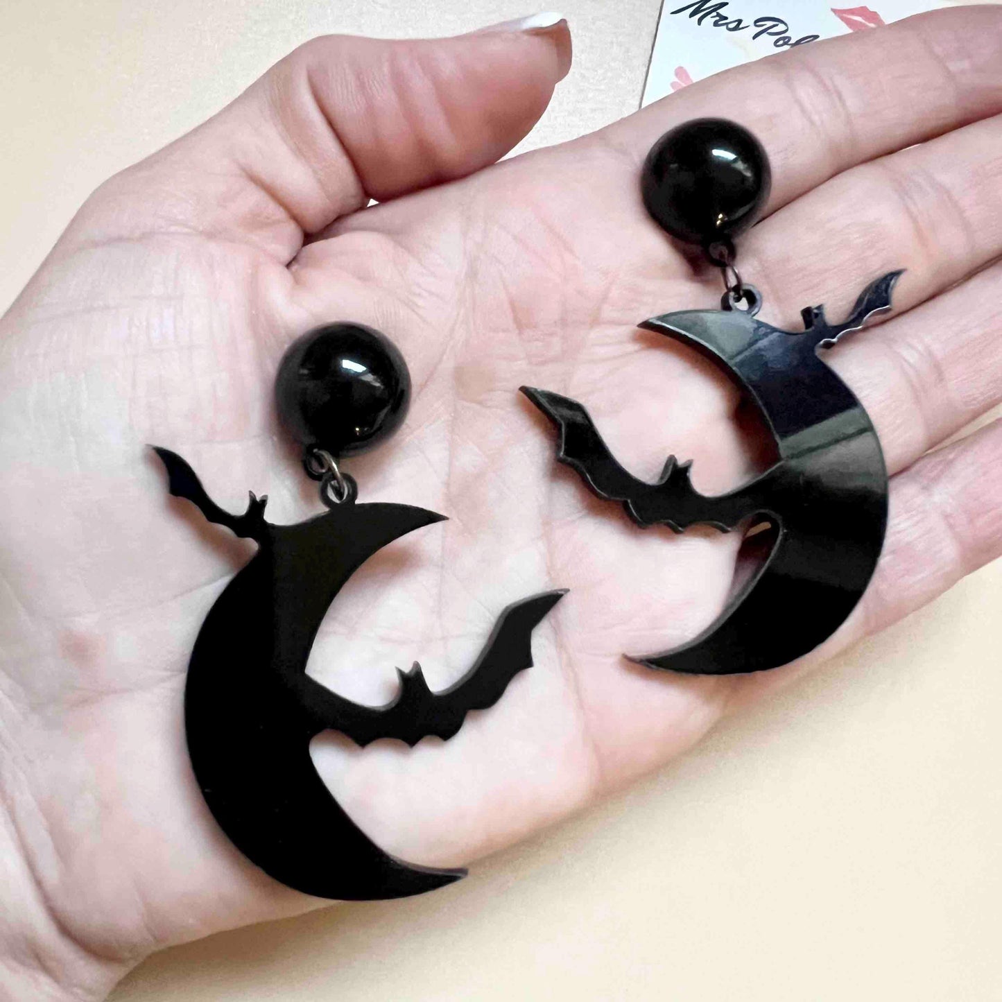 Moon Bats earrings