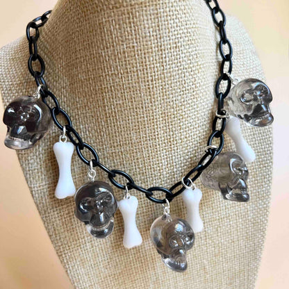 Skulls and bones Resin Necklace