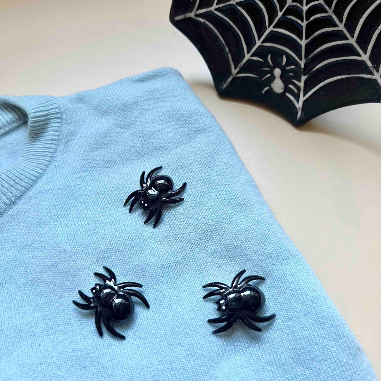 Gothic Spider Trio Resin Pin Set, Customize Your Style