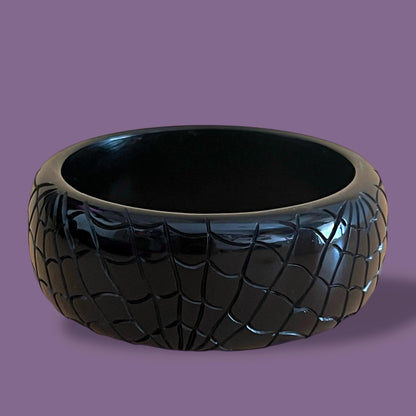 Gothic Spiderweb Resin Bangle,